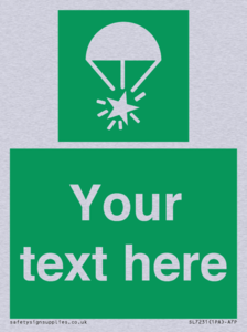 Custom sign safe condition Rocket parachute flare